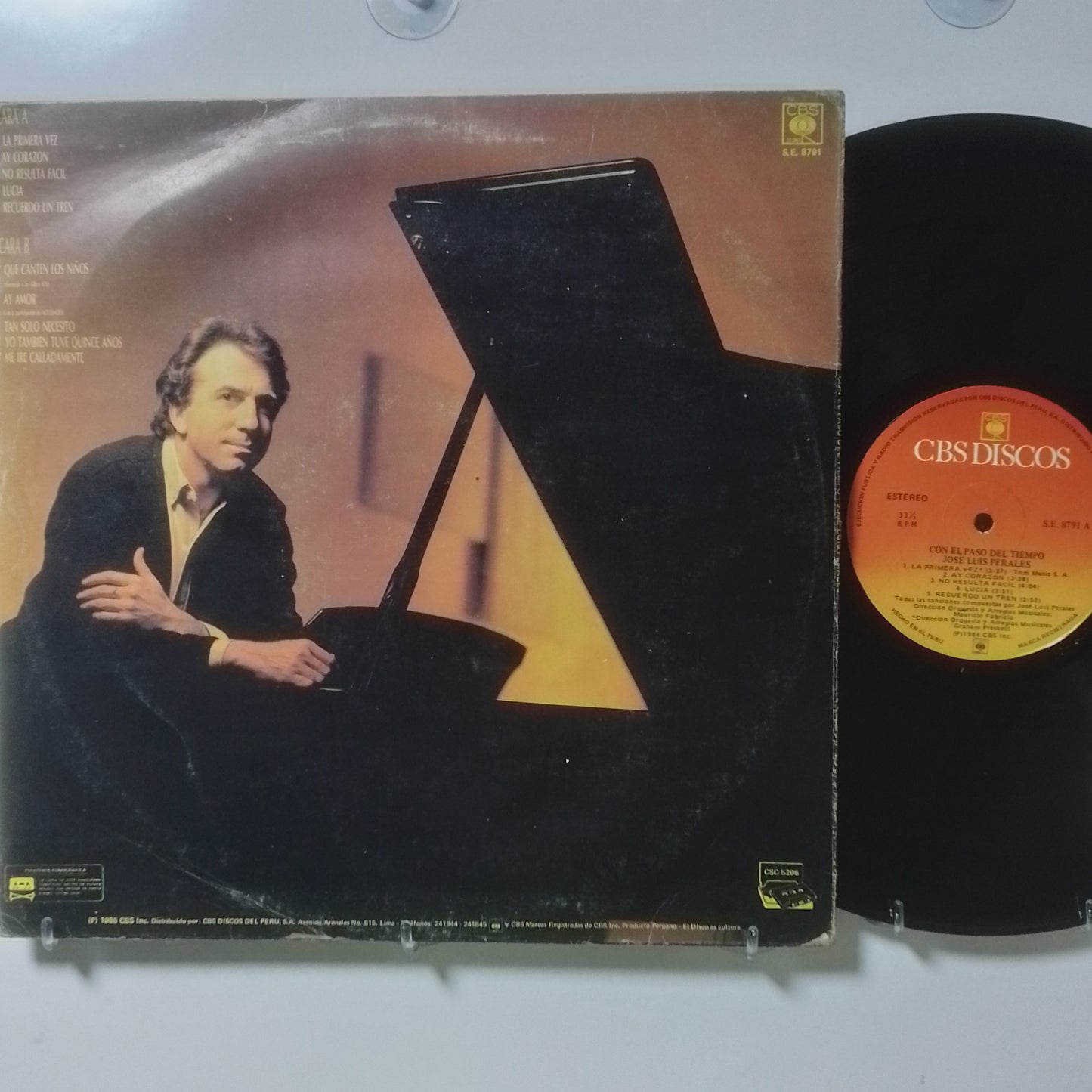 lp Jose Luis Perales Con El Paso Del Tiempo made peru 1986 latin pop