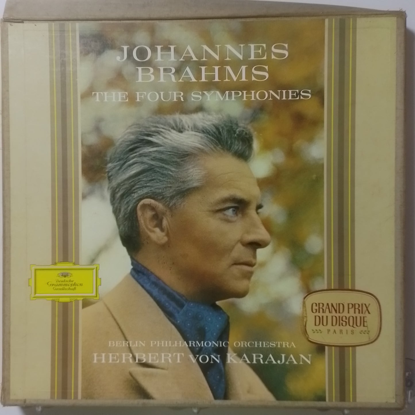 x4 lp Johannes Brahms The Four Symphonies Herbert von Karajan Berlin Philharmonic Orchestra made alemania 1965 clasico