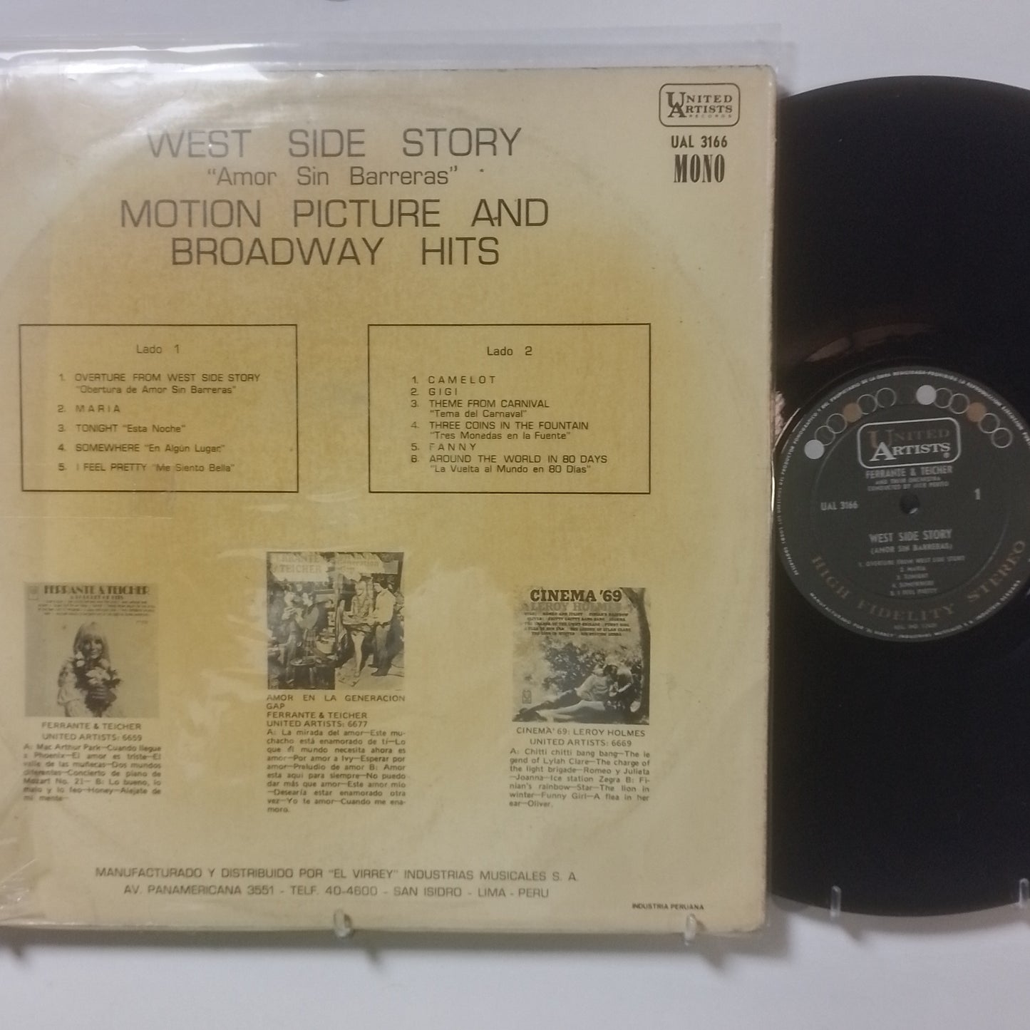 lp west side story soundtrack movie made peru 1962 soundtrack