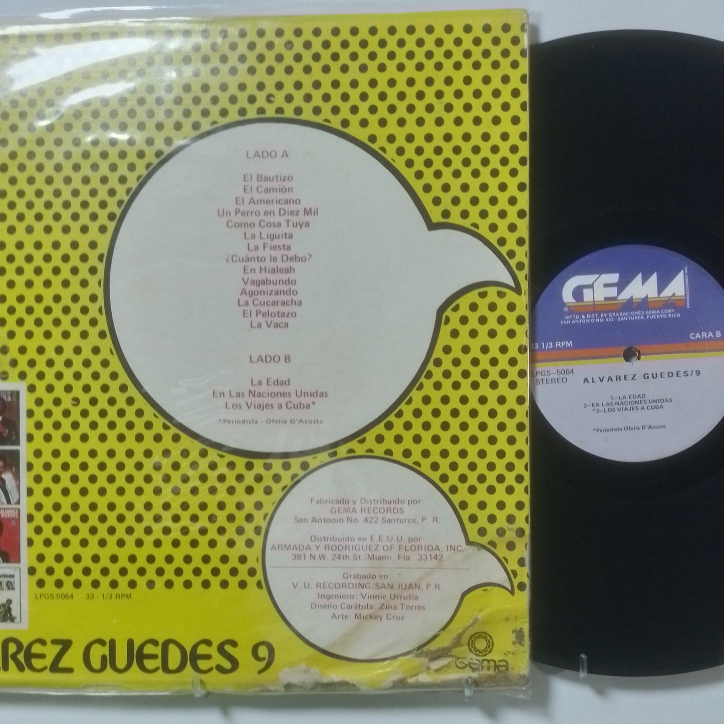 lp Alvarez Guedes 9 Alvarez Guedes 9 made puerto rico 1979 comedia