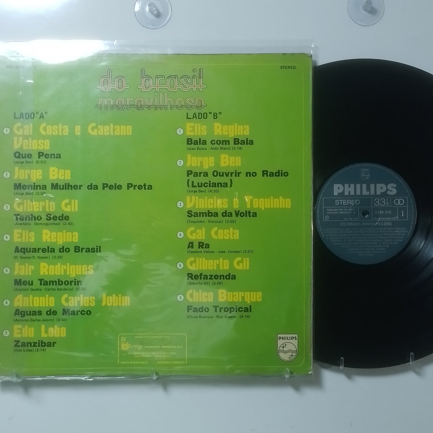 lp do brasil maravilloso gal costa gilberto gil elis regina varios made peru 1980 latin brasil