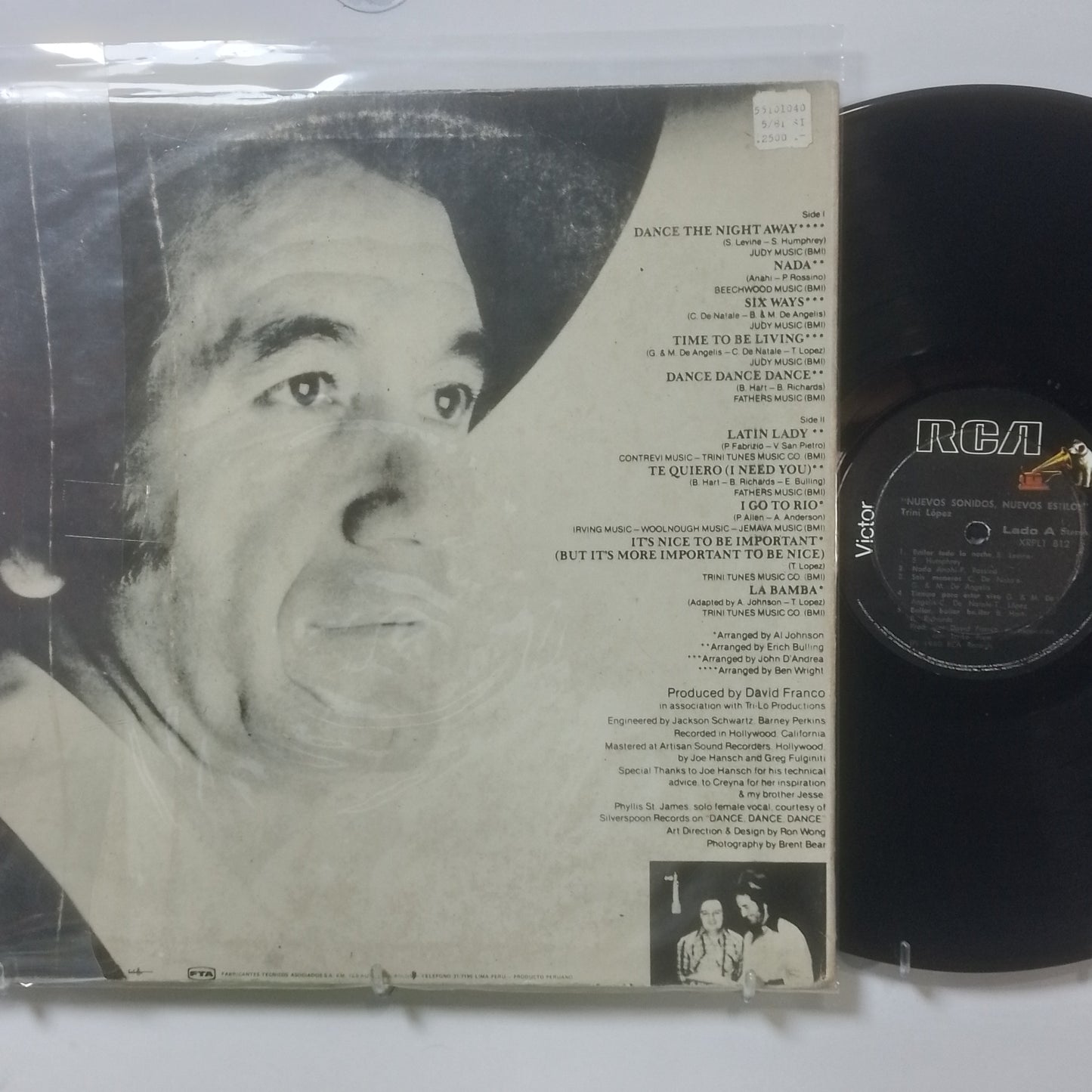 lp Trini Lopez New Sounds New Styles made peru 1980 funk disco