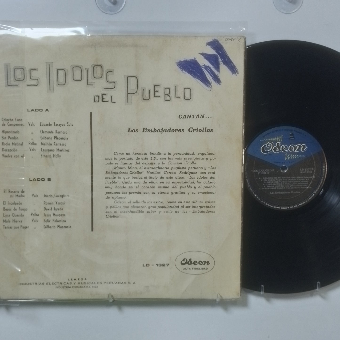 lp Los Idolos Del Pueblo Los Idolos Del Pueblo made peru 1961 criollo folk