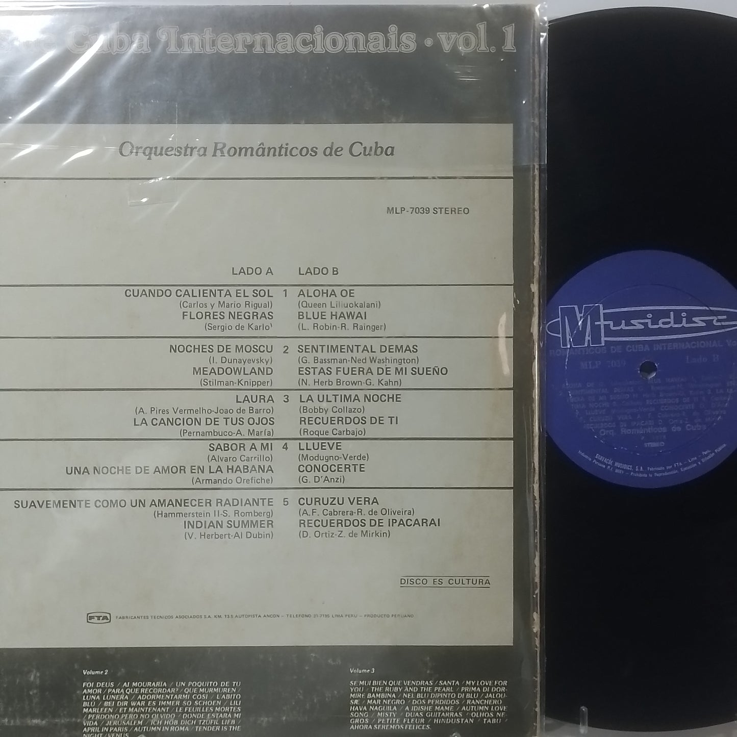 lp orquesta romanticos de cuba internacionales vol 1 made peru 1970 latin