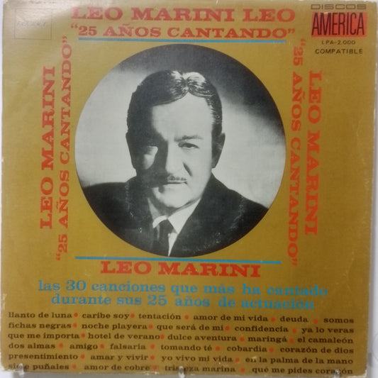 lp Leo Marini Leo Marini 25 años Cantando made peru 1967 latin bolero