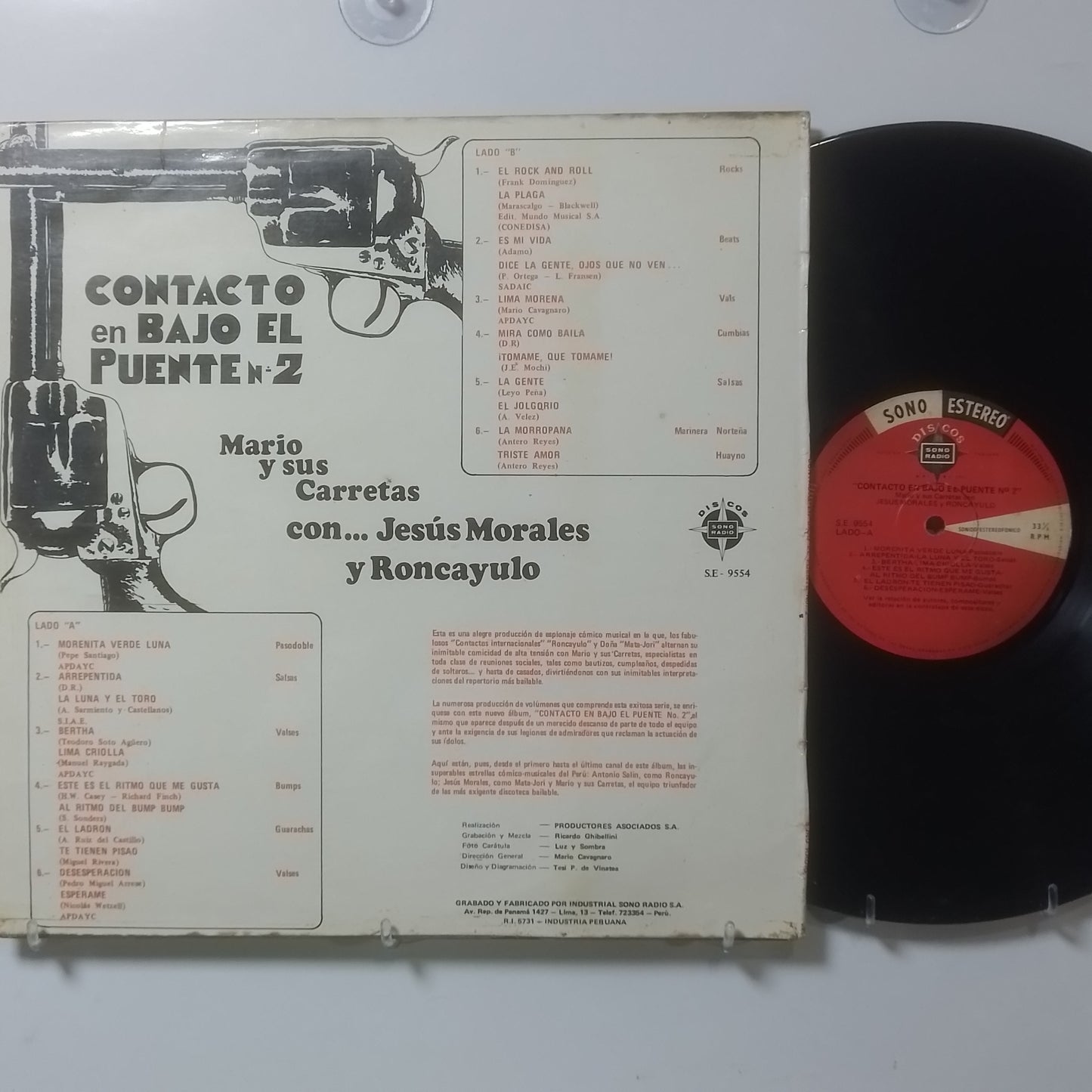 lp Mario Y Sus Carretas Contacto En Bajo El Puente 2 made peru 1976 salsa latin rock