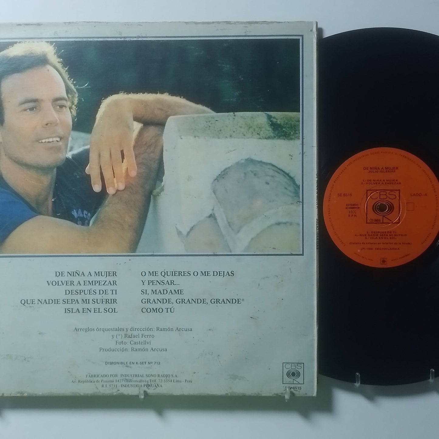 lp Julio Iglesias De Niña A Mujer made peru 1981 balada español