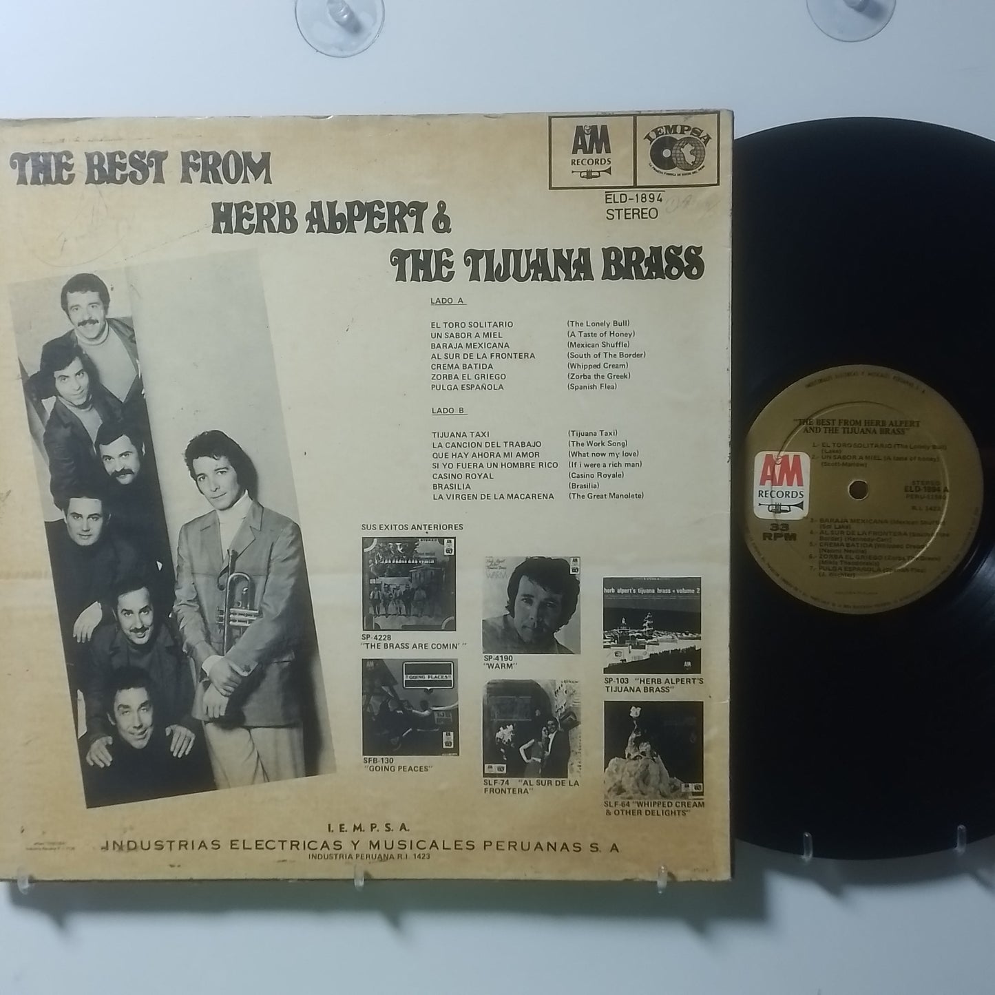 lp herg alpert & the tijuana brass the best from made peru 1970 jazz latin pop