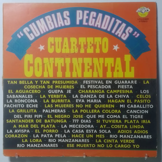 lp Cuarteto Continental Cumbias Pegaditas made peru 1984 latin cumbia