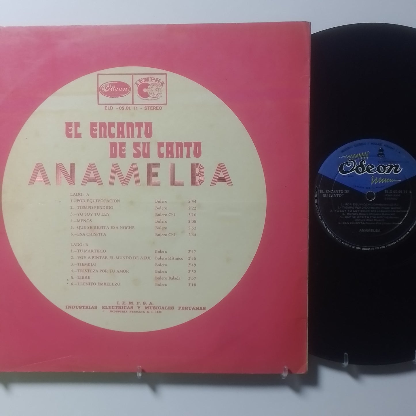 lp Anamelba El Encanto De Su Canto made peru 1980 latin bolero