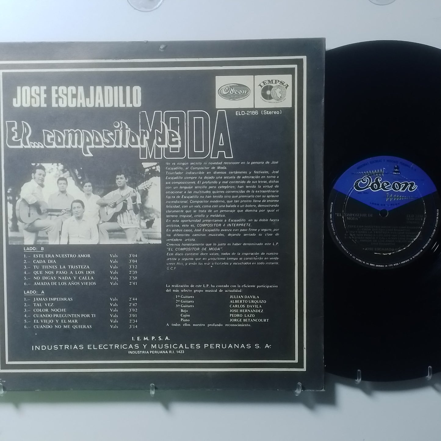 lp Jose Escajadillo El Compositor de Moda made peru 1972 criollo folk