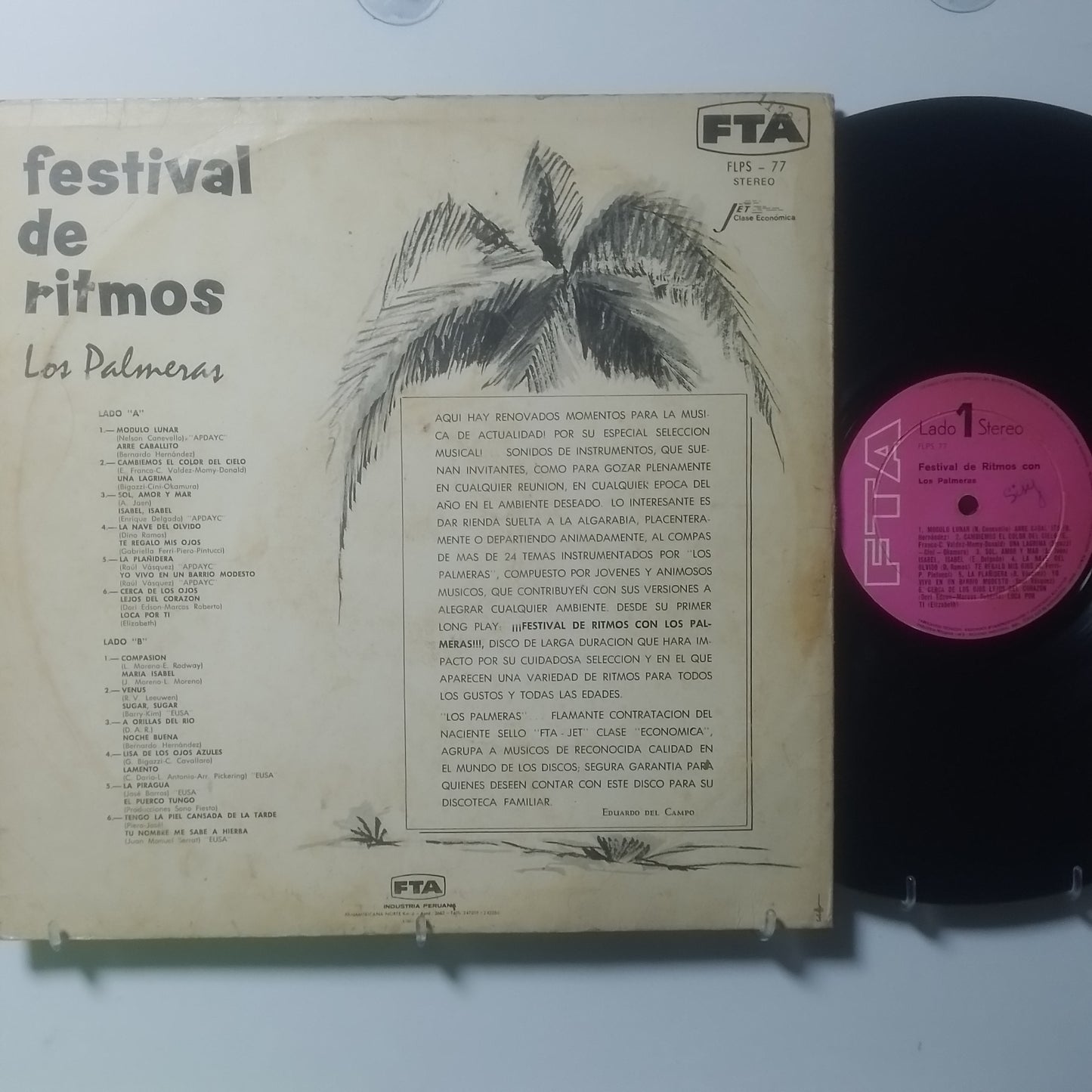 lp Los Palmeras Festival De Ritmos made peru 1975 rock cumbia