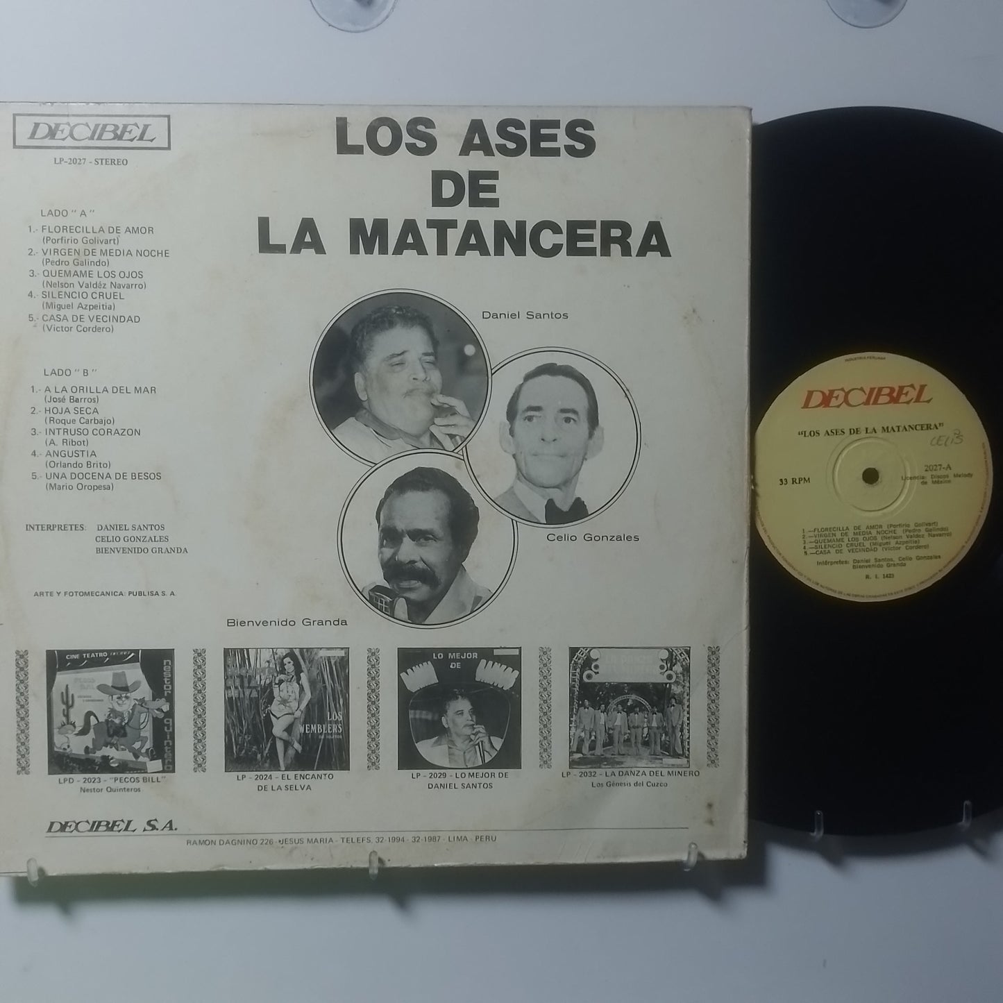 lp los ases de la matancera daniel santos celio gonzales bienvenido granda made peru 1983 latin bolero