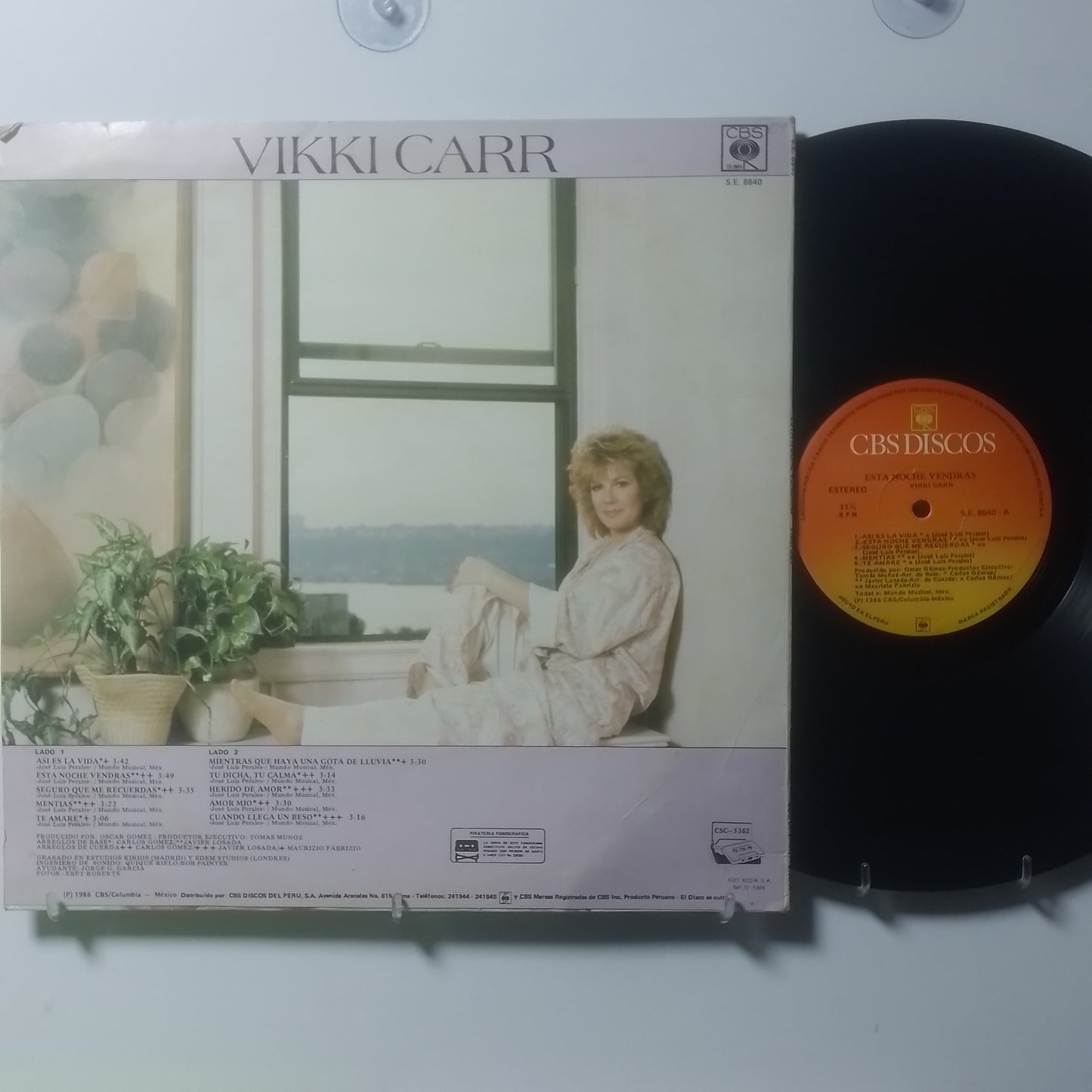 lp Vikki Carr Esta Noche Vendras made peru 1986 latin pop