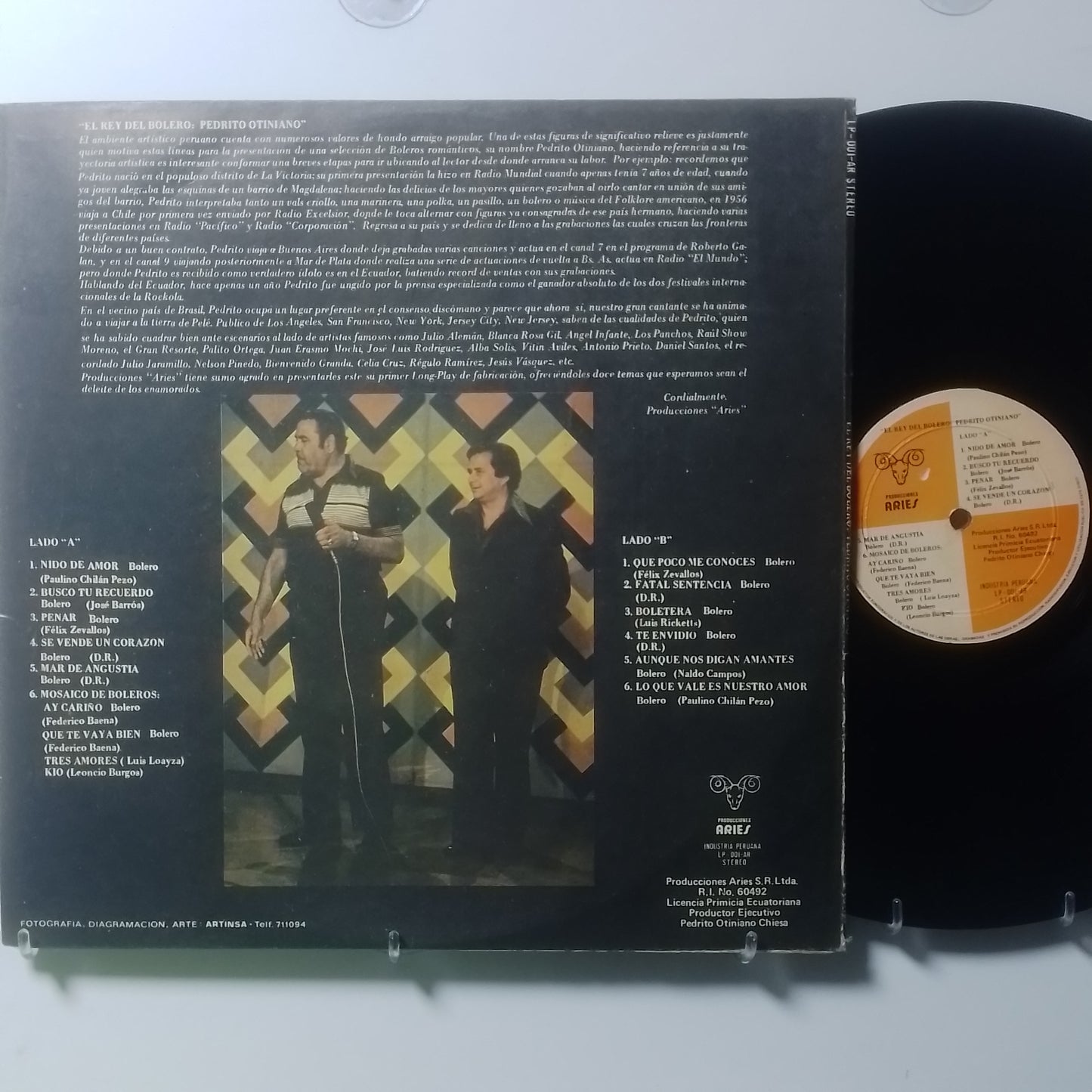 lp Pedrito Otiniano el rey del bolero made peru 1980 latin bolero