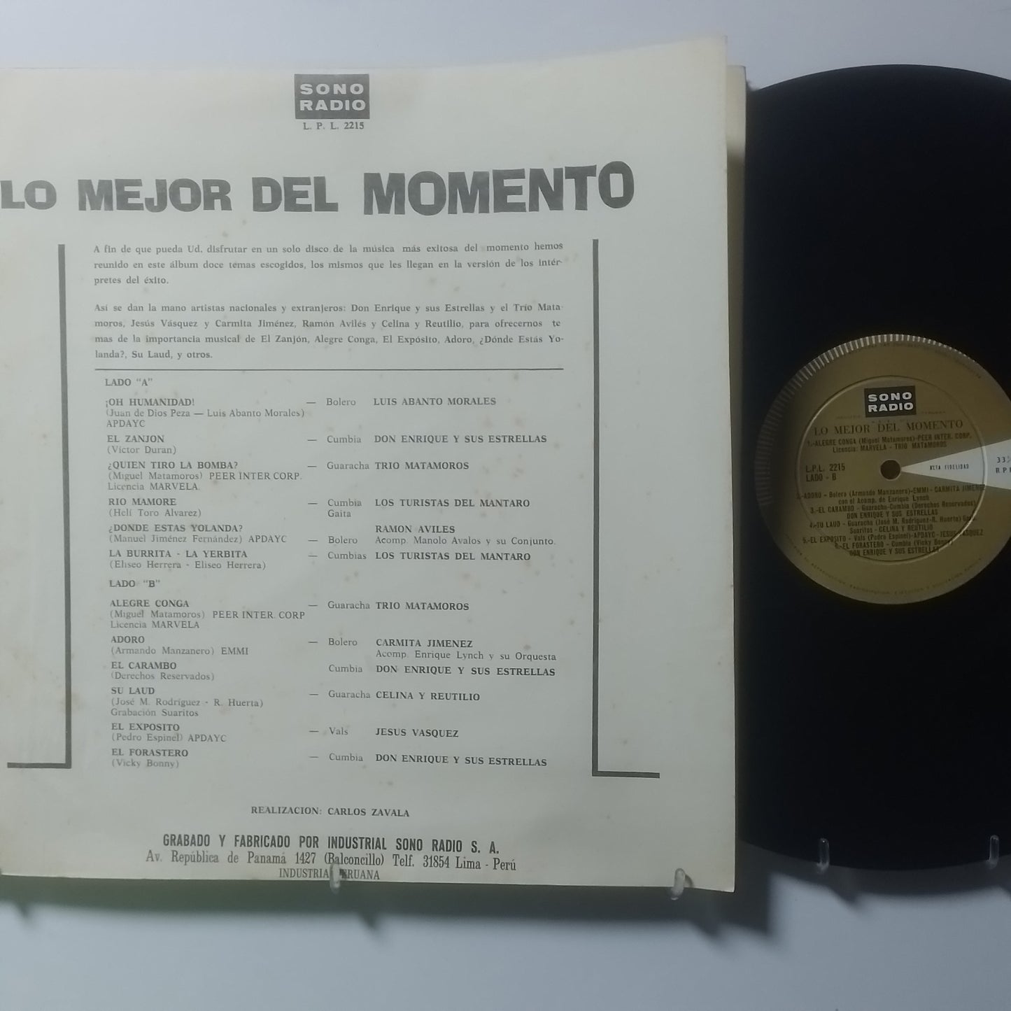 lp Lo Mejor Del Momento Luis Abanto Morales Don Enrique Y Sus Estrellas Los Turistas Del Mantaro varios made peru 1968 latin cumbia