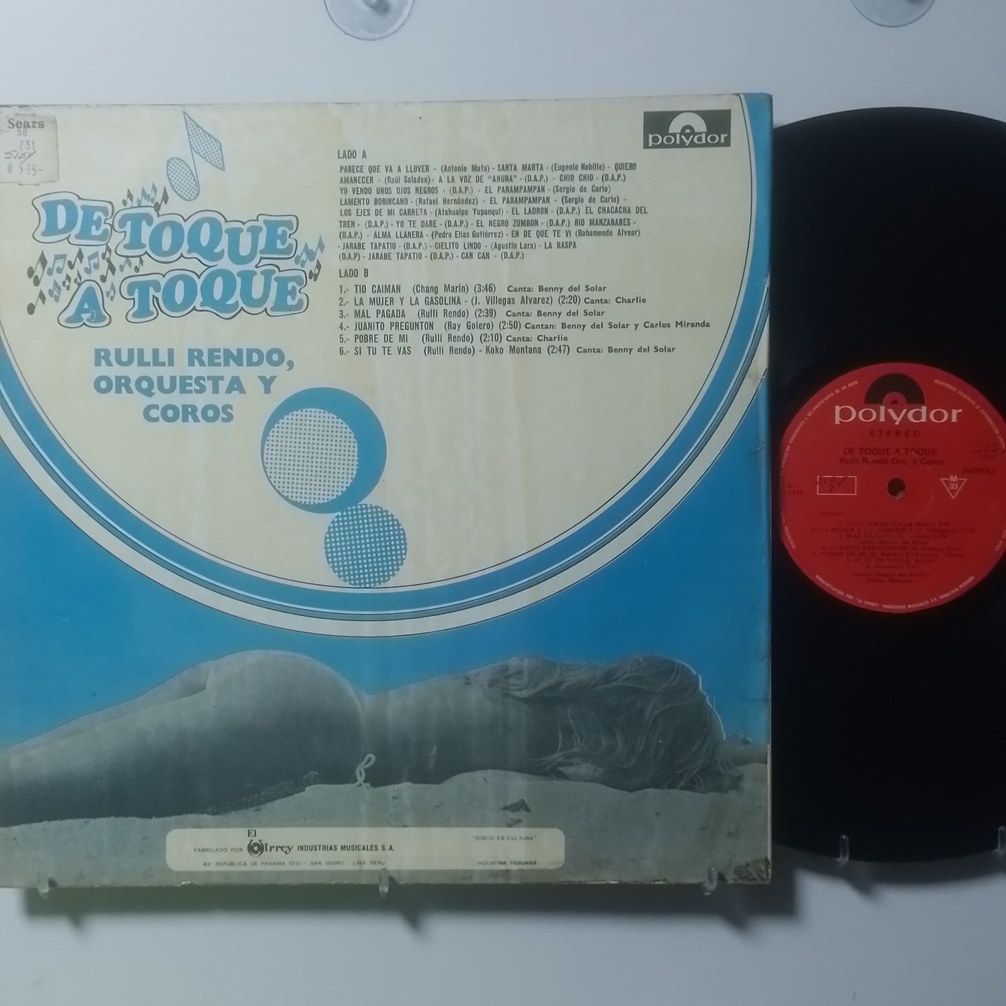 lp Rulli Rendo Orquesta y Coros De Toque A Toque made peru 1976 salsa cumbia