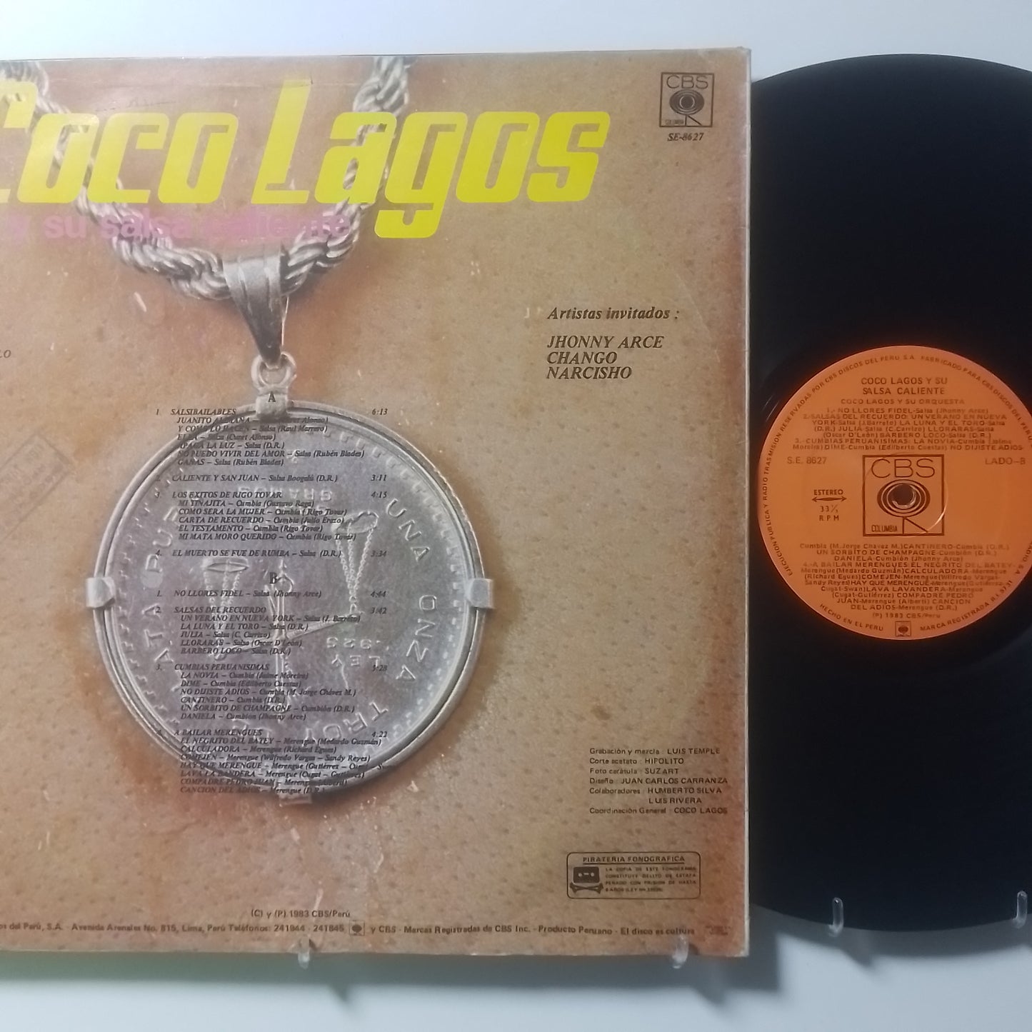 lp Coco Lagos Y Su Salsa Caliente A Todo Cuero made peru 1983 latin salsa