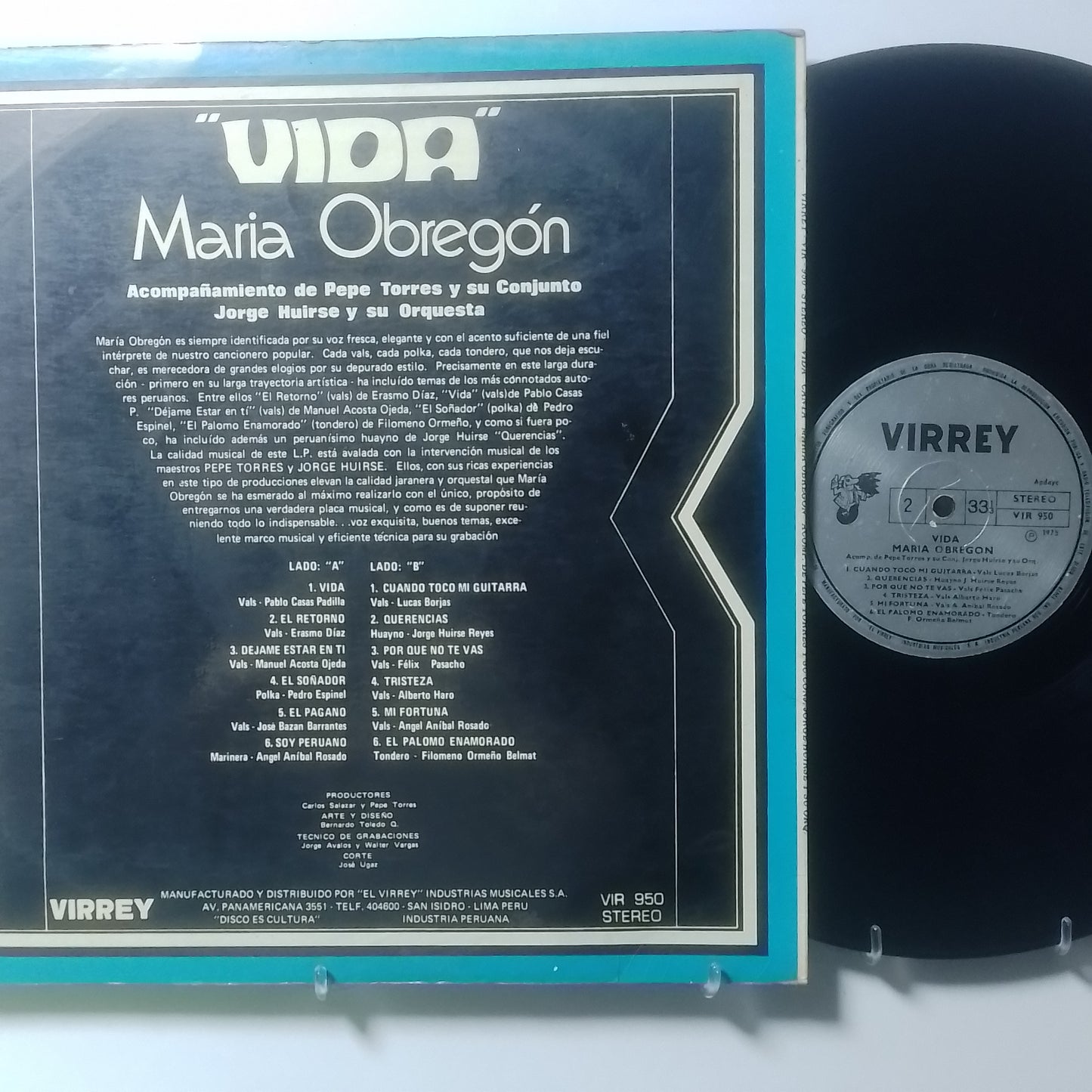 lp Maria Obregon Vida made peru 1975 criollo folk