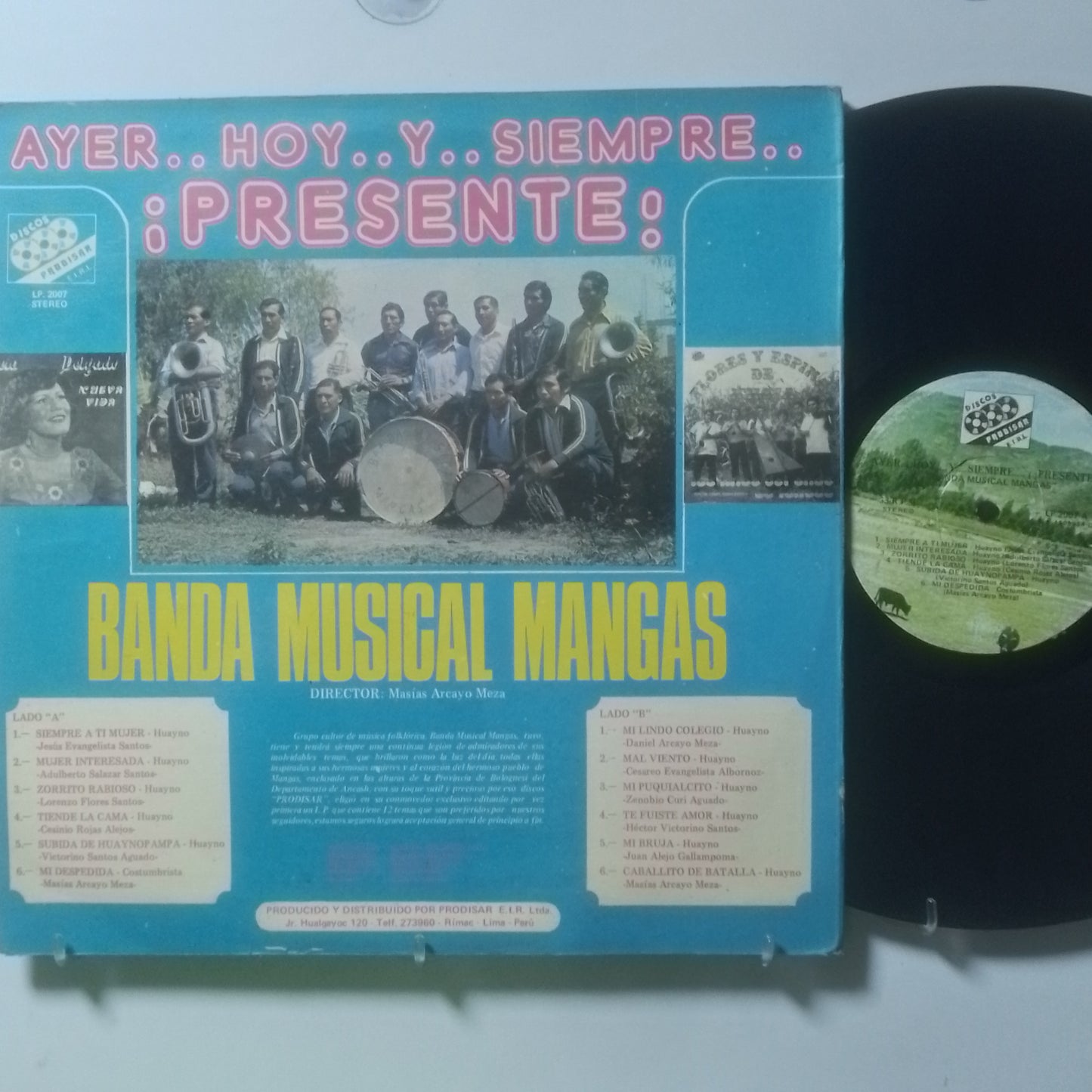 lp banda musical mangas ayer hoy y siempre made peru 1980 huayno folk