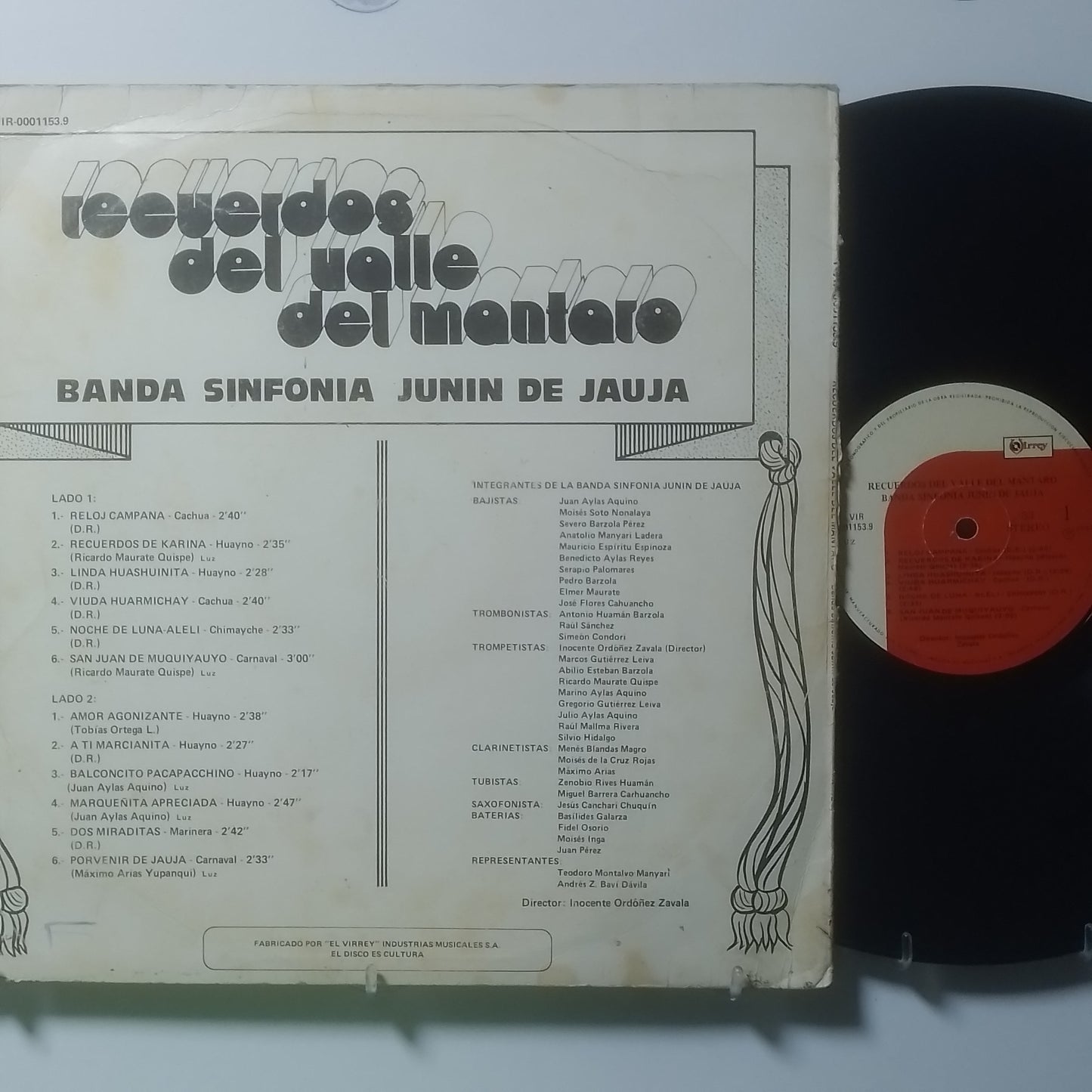 lp banda sinfonia junin de jauja recuerdos del valle del mantaro made peru 1981 huayno folk