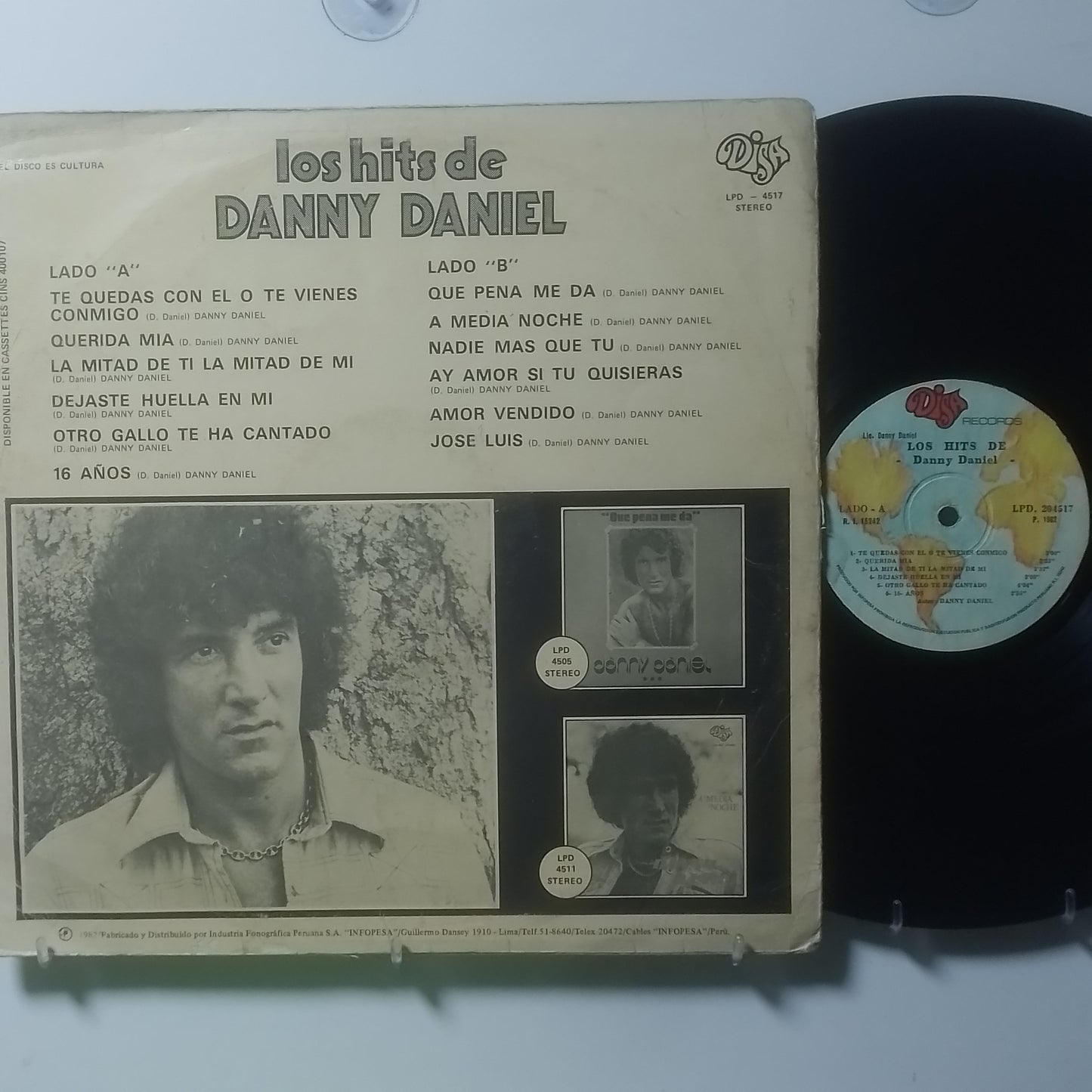 lp danny daniel los hits de danny daniel made peru 1982 balada latin