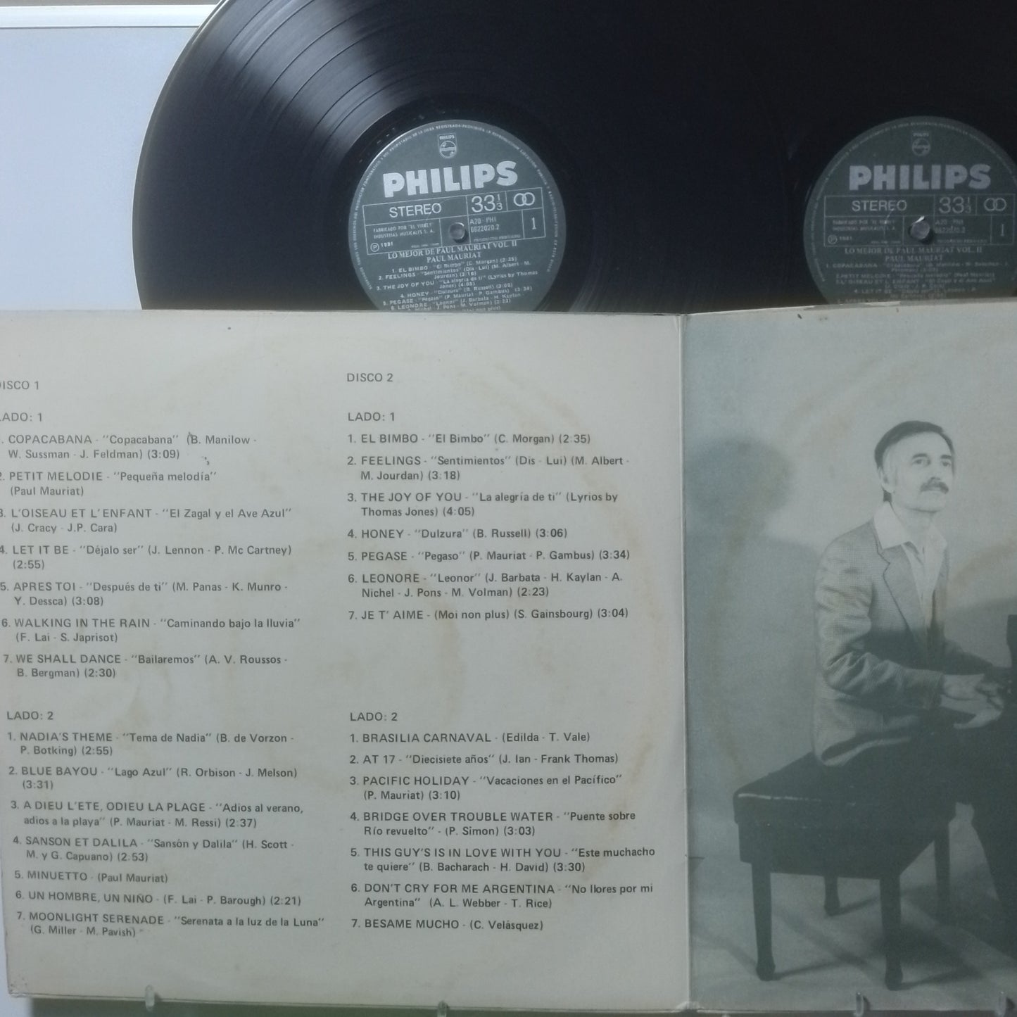 x2 lp paul mauriat lo mejor de paul mauriat vol 2 made peru 1981 instrumental