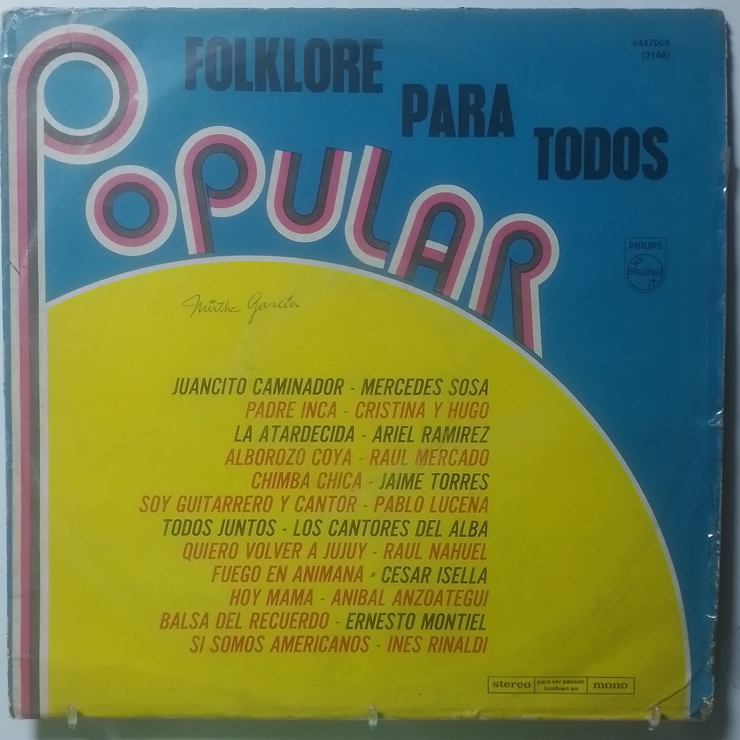 lp Folklore Para Todos Popular Mercedes Sosa Ariel Ramirez Cristina Y Hugo varios made argentina 1973 latin folk