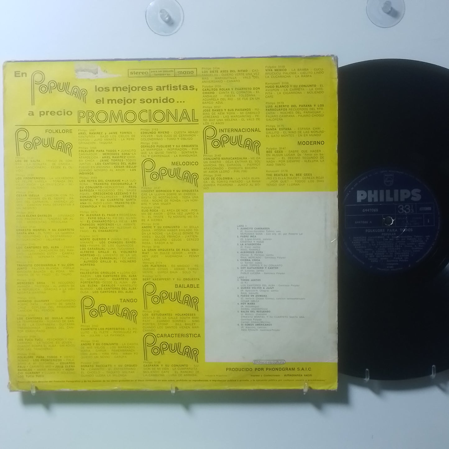 lp Folklore Para Todos Popular Mercedes Sosa Ariel Ramirez Cristina Y Hugo varios made argentina 1973 latin folk