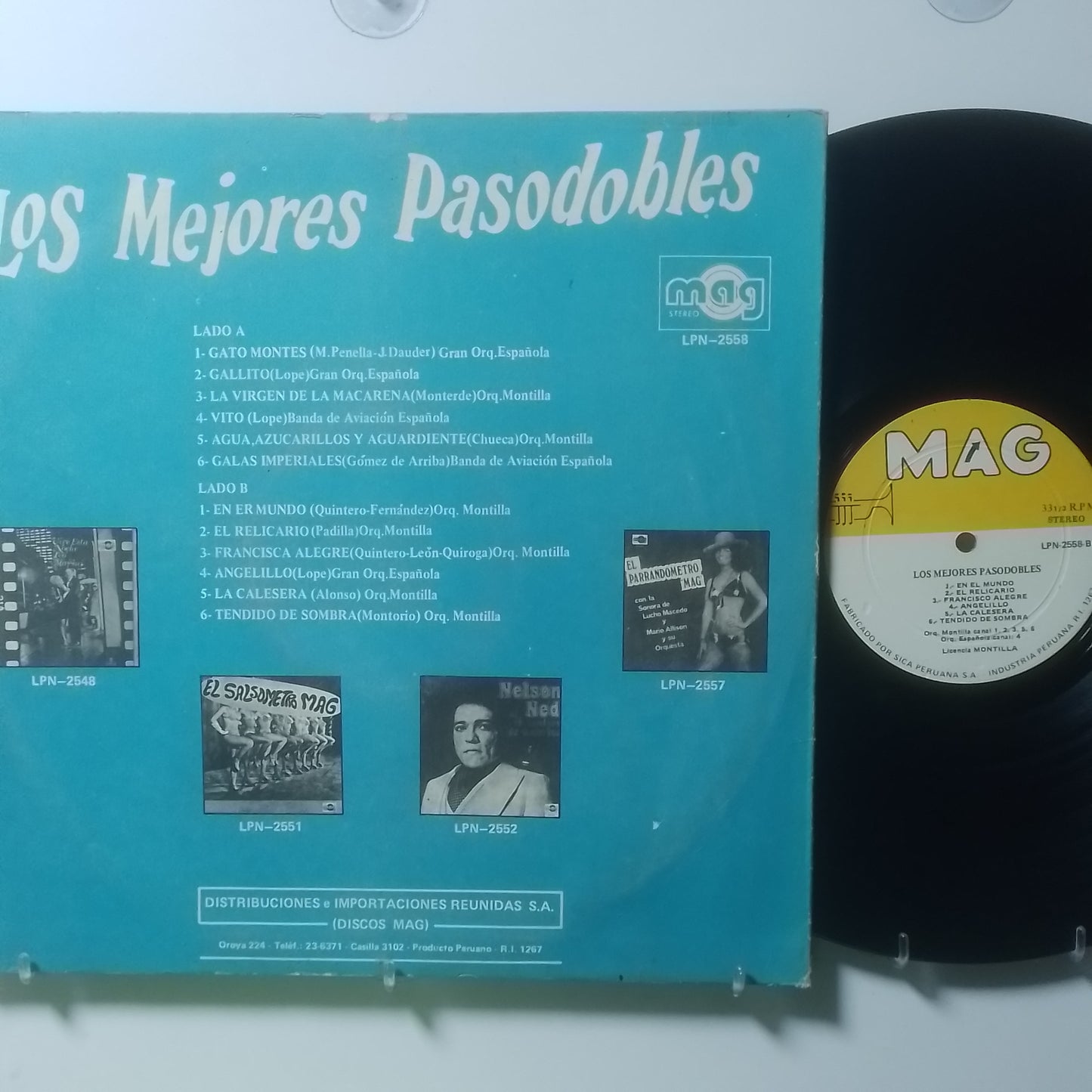 lp Los Mejores Pasodobles Gran Orquesta Española Orquesta Montilla varios made peru 1970 pasodoble folk