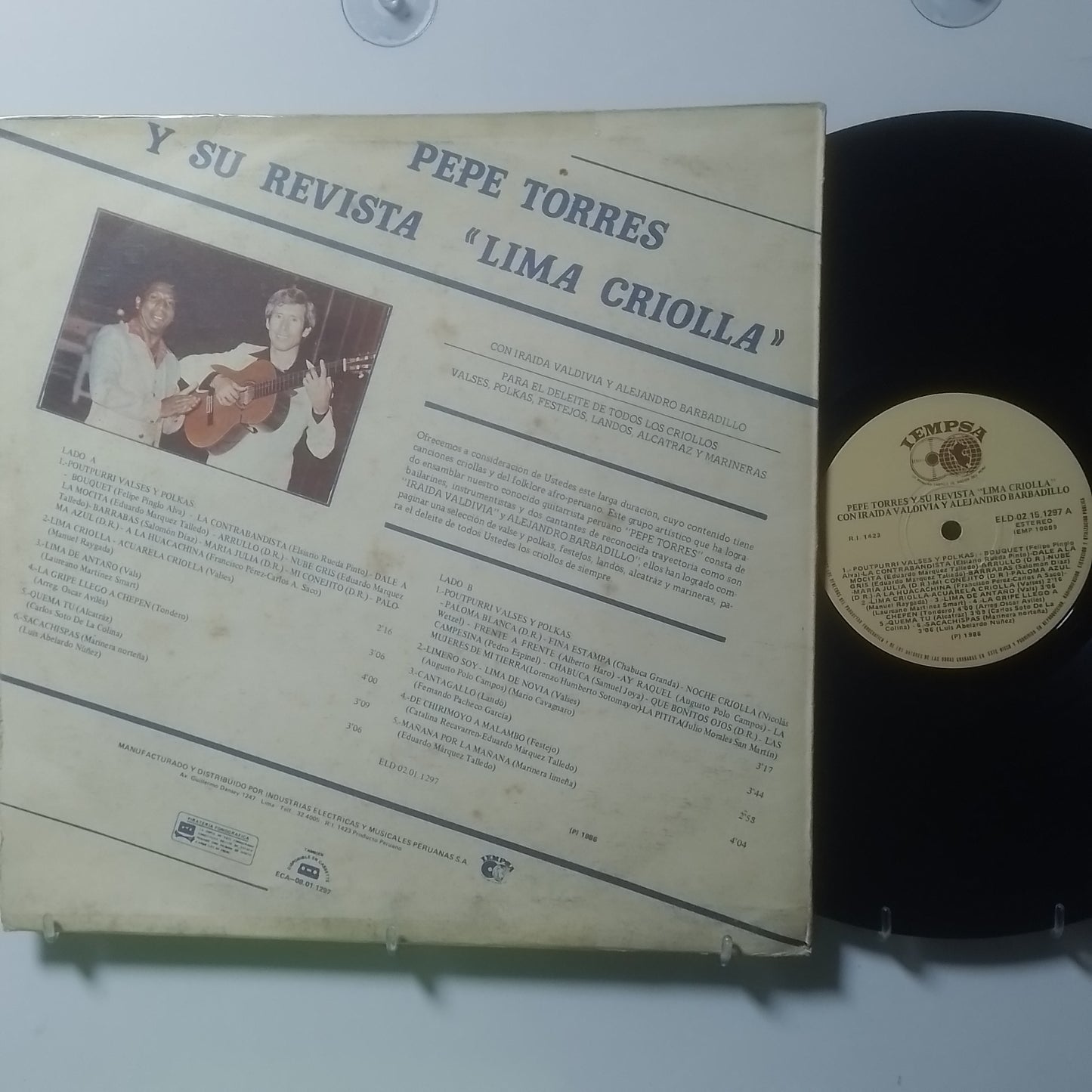 lp Pepe Torres Y Su Revista Lima Criolla made peru 1986 criollo folk