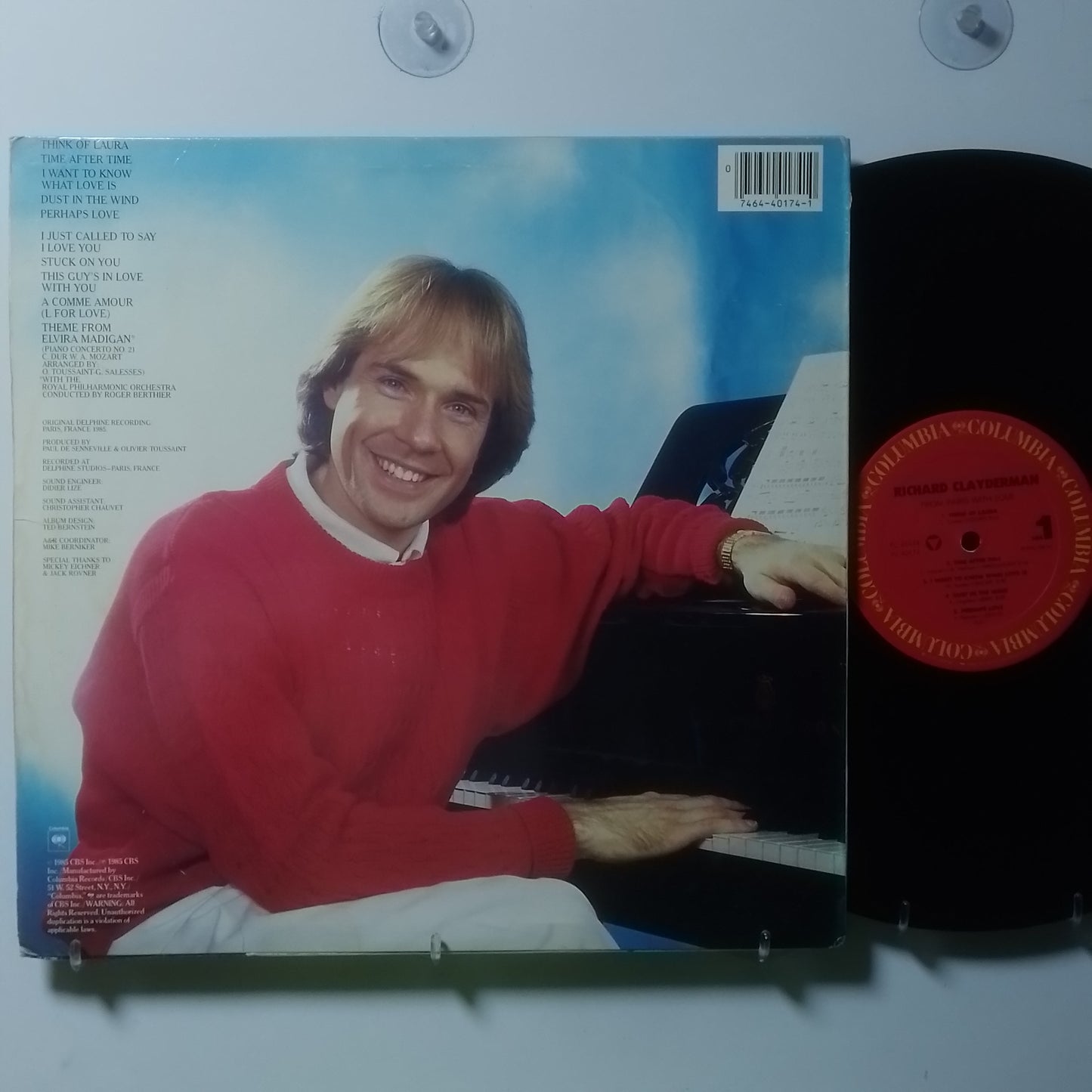 lp Richard Clayderman From Paris With Love made usa 1985 pop instrumental