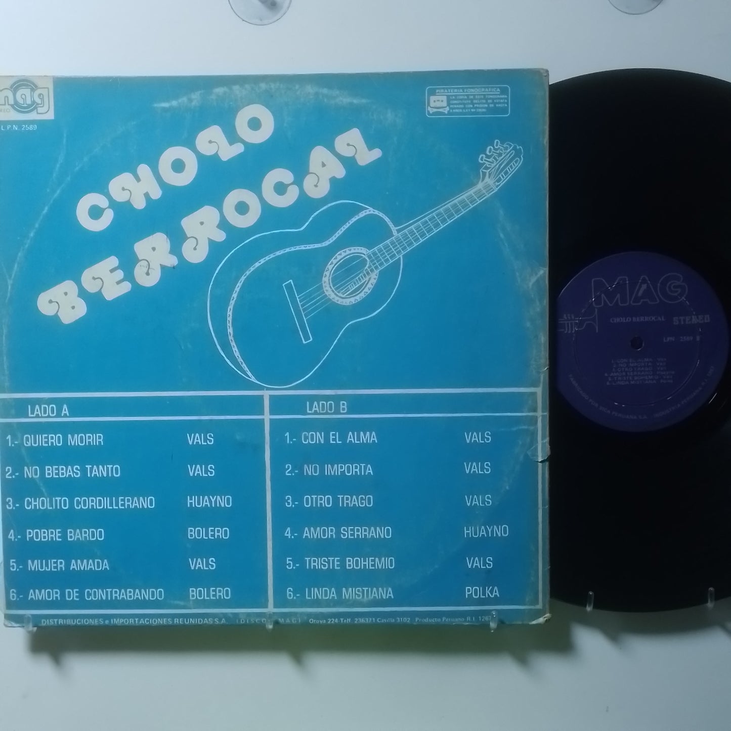 lp Cholo Berrocal Cholo Berrocal made peru 1979 latin bolero