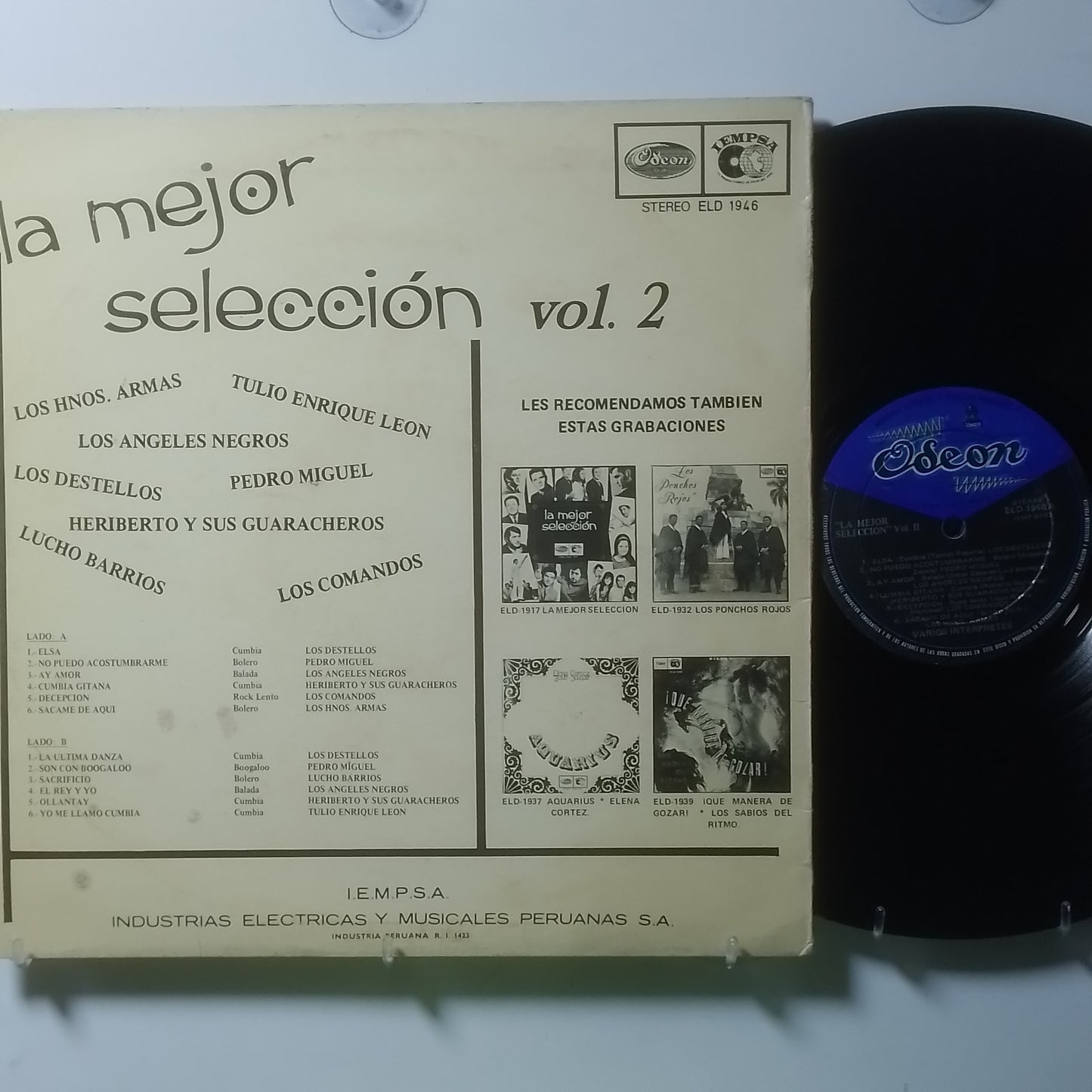 lp La Mejor Selección Vol 2 Los Destellos Pedro Miguel tulio enrique leon varios made peru 1970 boogaloo cumbia