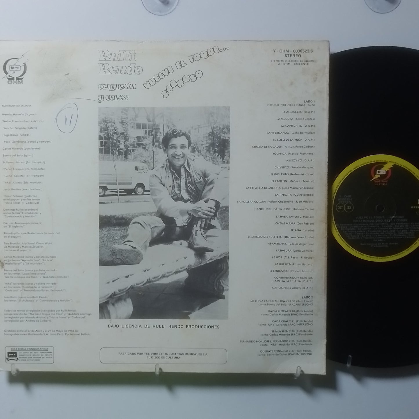 lp Rulli Rendo Orquesta y Coros vuelve el toque sabroso made peru 1985 latin cumbia