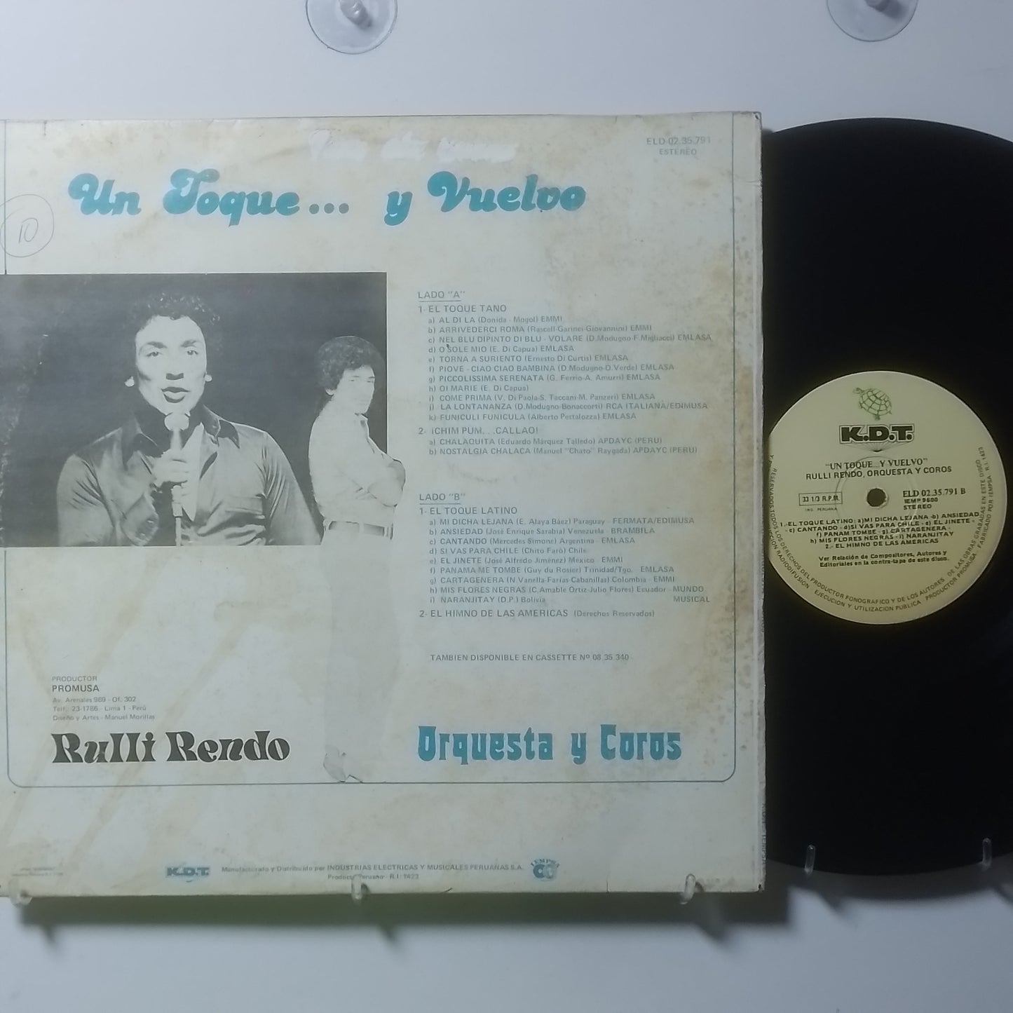 lp Rulli Rendo Orquesta y Coros un toque y vuelvo made peru 1980 latin cumbia