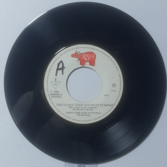 single 7" Andy Gibb All I Have To Do Is Dream / Good Feeling made peru 1981 pop