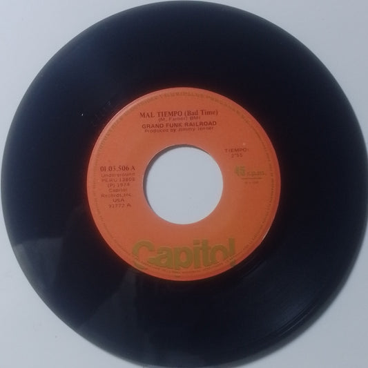 Single 7" Grand Funk Bad Time / Good & Evil made Peru 1975 rock