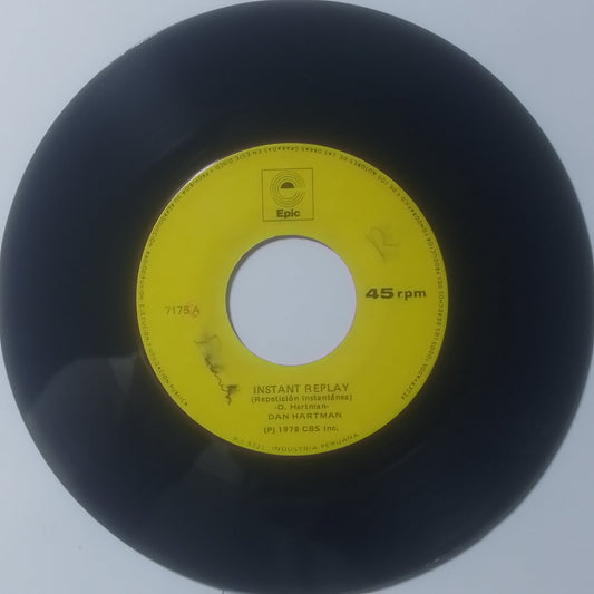 Single 7" Dan Hartman Instant Replay made Peru 1978 Electronic disco
