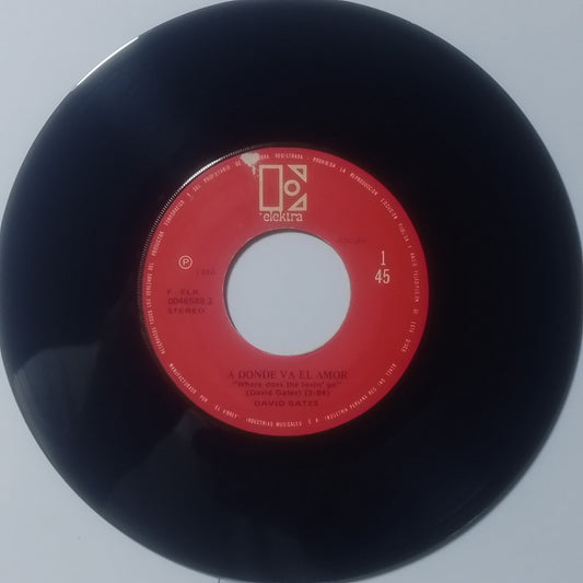 Single 7" David Gates Where Does The Lovin' Go / Starship Ride made Peru 1980 pop rock