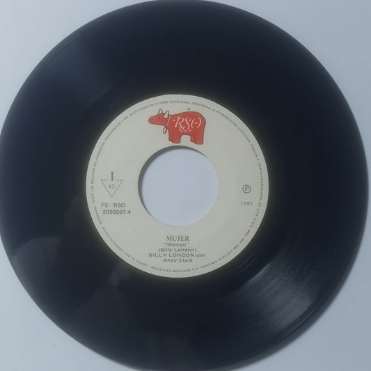 Single 7" Billy London And Andy Clark Woman / Woman Frances made Peru 1981 Electronic Rock