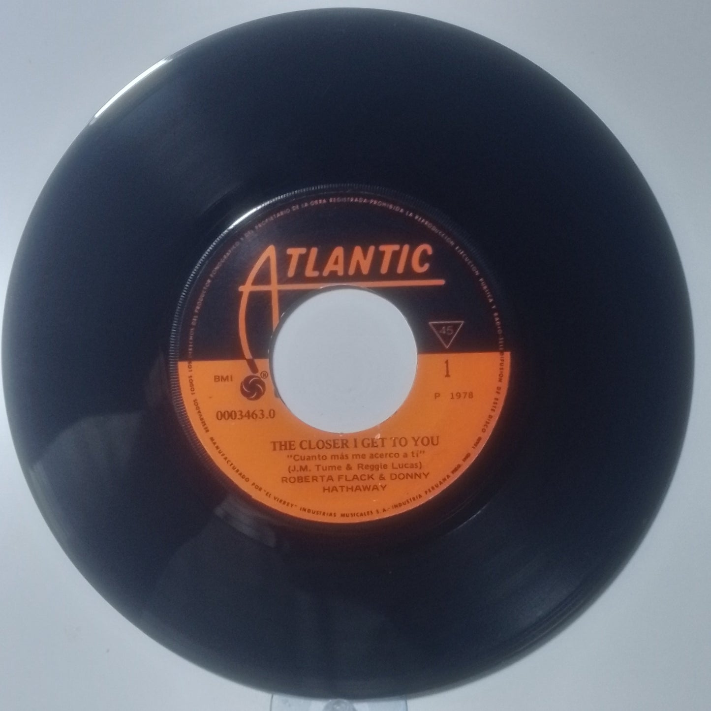 Single 7" Roberta Flack With Donny Hathaway The Closer I Get To You / Love Is The Healing made Peru 1977 funk soul