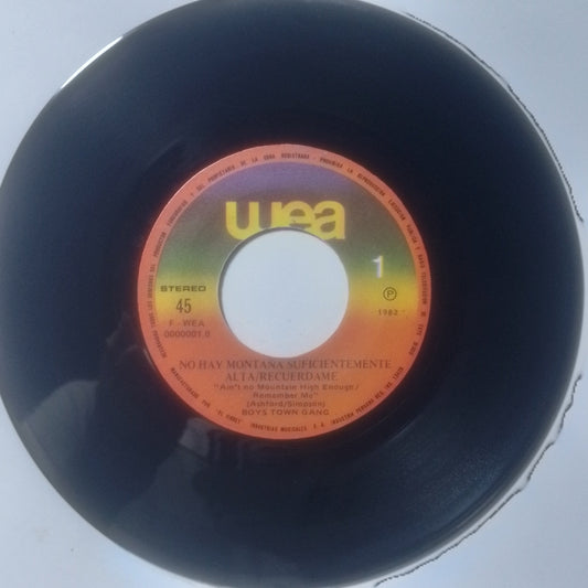 single 7" Boys Town Gang Ain't No Mountain High Enough / Cruisin' The Streets made peru 1981 funk disco