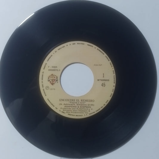 single 7" Ashford & Simpson Found A Cure / You Always Could made peru 1979 disco