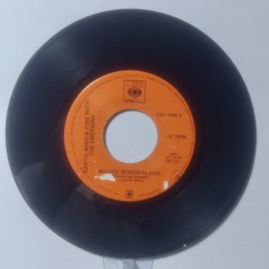 single 7" Earth Wind & Fire With The Emotions Boogie Wonderland / Boogie Wonderland (Instrumental) made peru 1979 funk disco