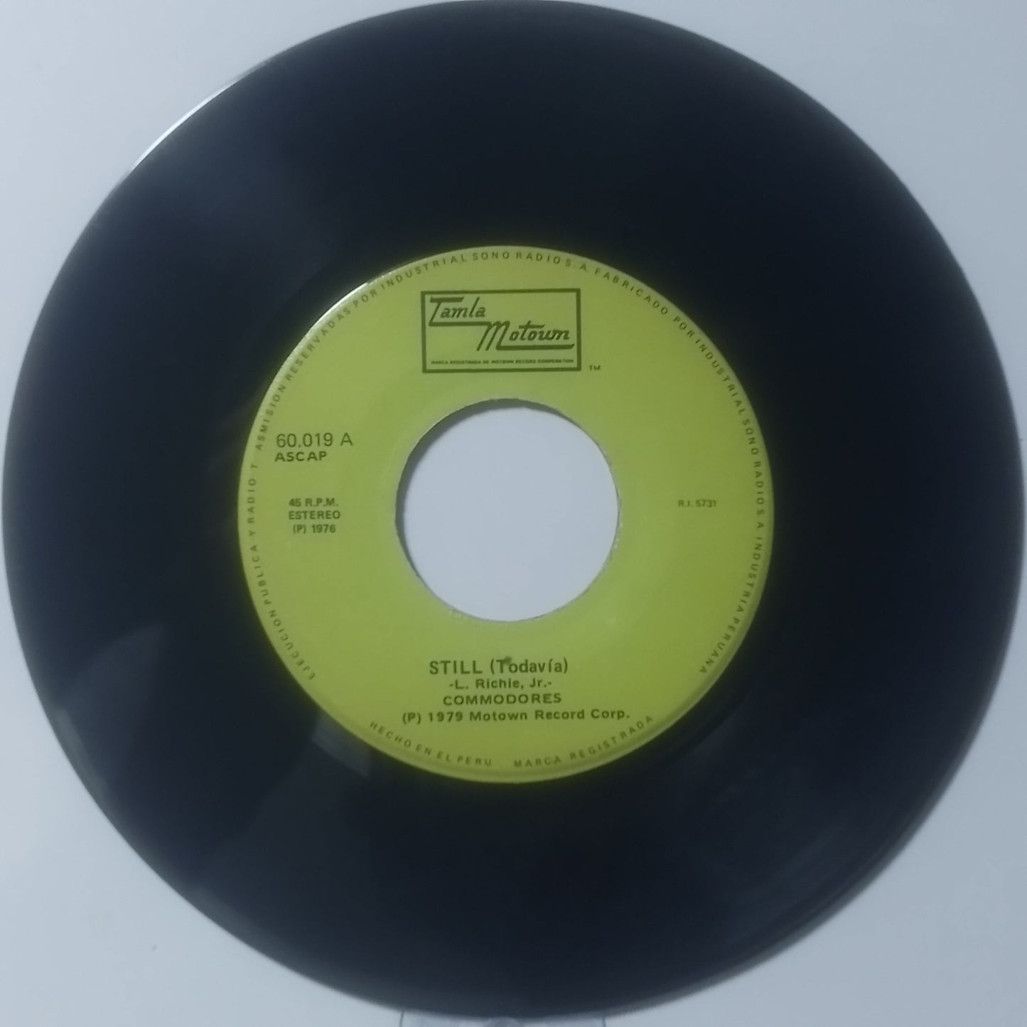 single 7" Commodores Still / Sexy Lady made peru 1981 soul disco