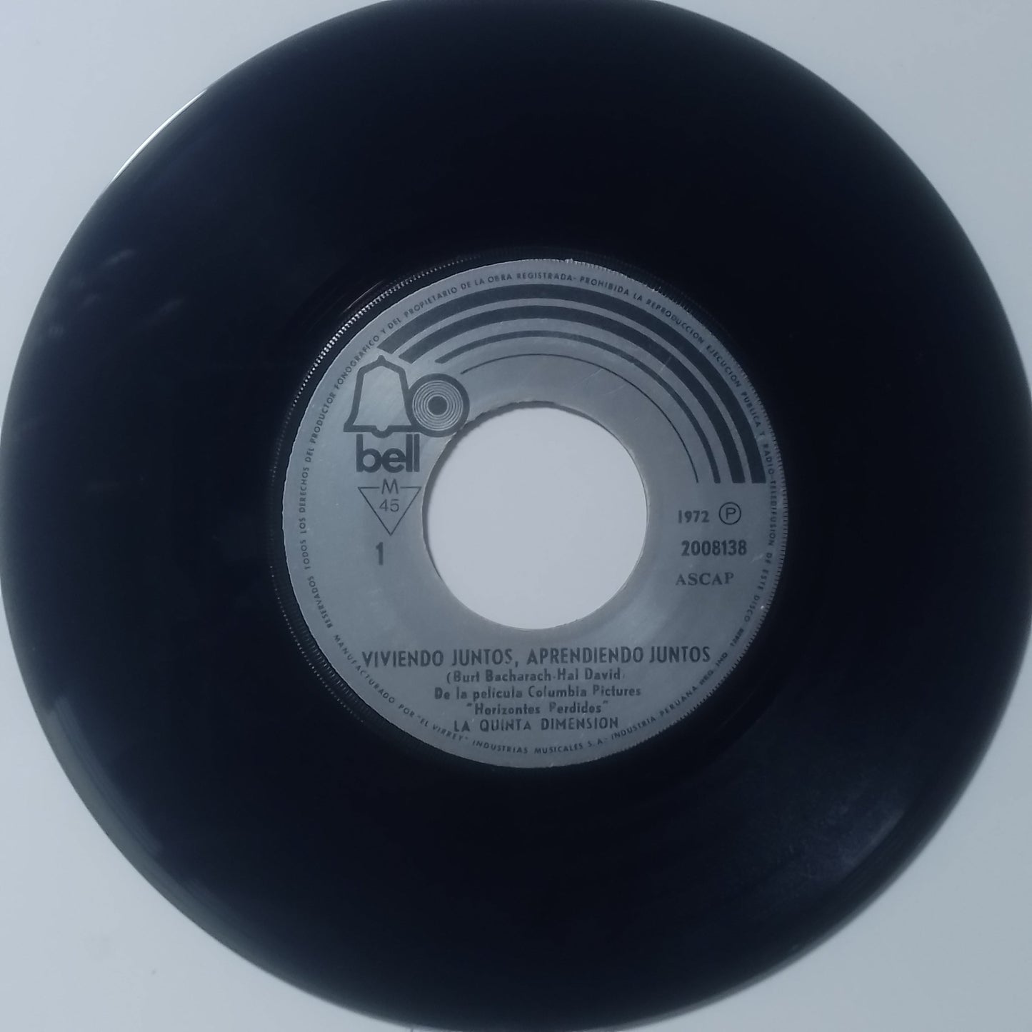 single 7" The 5th Dimension Living Together Growing Together / What Do I Need To Be Me made peru 1972 pop rock