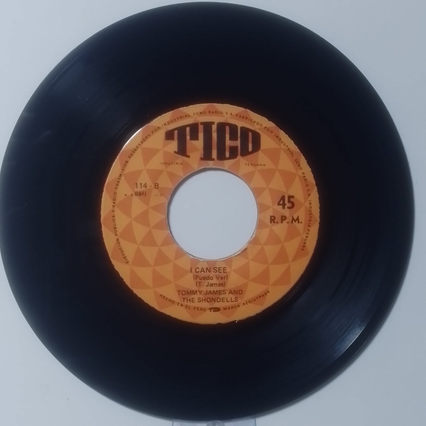 single 7" Tommy James & The Shondells Crystal Blue Persuasion / I Can See made peru 1969 rock