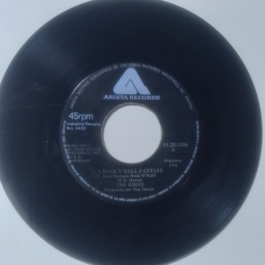 single 7" The Kinks A Rock 'N' Roll Fantasy / Live Life made peru 1978 rock