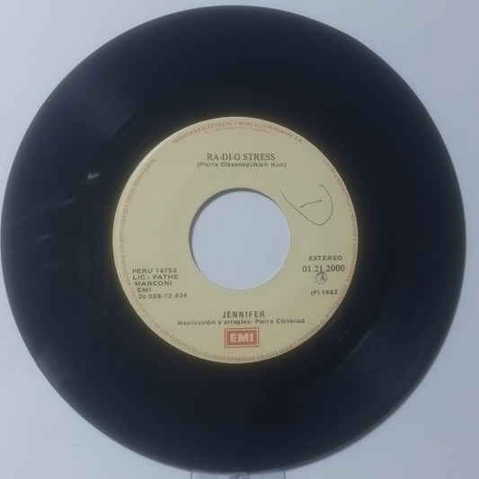 single 7" Jennifer Ra Di O Stress / Scarface made peru 1981 Synth pop